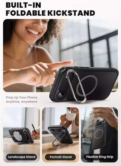 Supcase Book Πλαστικό / Σιλικόνης / Tempered Glass Μαύρο (iPhone Air) - Image 2