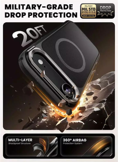 Supcase Book Πλαστικό / Σιλικόνης / Tempered Glass Μαύρο (iPhone Air) - Image 5