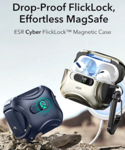 Alternative view of ESR Cyber Flicklock Halolock Θήκη σε Μπλε χρώμα για Apple AirPods Pro 3