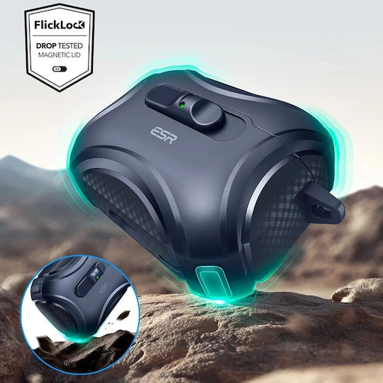 ESR Cyber Flicklock Halolock Θήκη σε Μπλε χρώμα για Apple AirPods Pro 3 - Image 4
