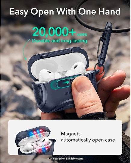 ESR Cyber Flicklock Halolock Θήκη σε Μπλε χρώμα για Apple AirPods Pro 3 - Image 7