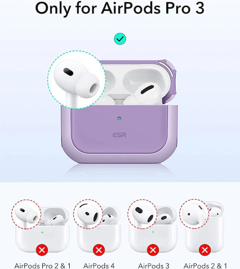 ESR Orbit Hybrid Halolock Θήκη Πλαστική / Σιλικόνης Lavender για Apple AirPods Pro 3 - Image 9