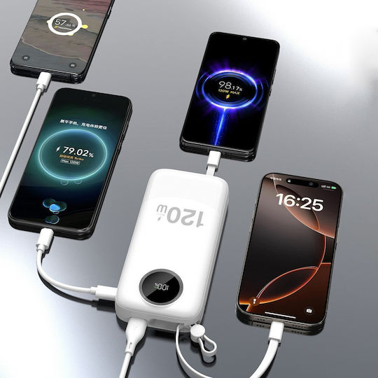 Dudao K13PRo Power Bank 20000mAh 22.5W με Θύρα USB-A Power Delivery Λευκό - Image 2