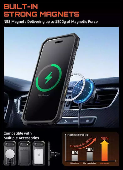 Supcase Ub Grip Mag Back Cover Σιλικόνης Μαύρο (iPhone Air) - Image 3