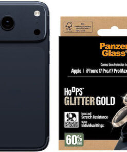 Alternative view of PanzerGlass Hoops Προστασία Κάμερας Tempered Glass Χρυσό για το iPhone 17 Pro, iPhone 17 Pro Max, iPhone 16 Pro PG38210