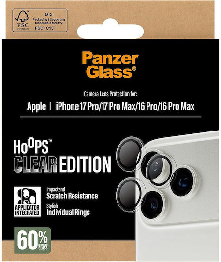 PanzerGlass Hoops Προστασία Κάμερας Μεμβράνη Διάφανο για το iPhone 16 Pro, iPhone 16 Pro Max PG38406 - Image 3