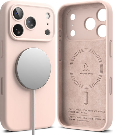 Ringke Silicone Magnetic Back Cover Σιλικόνης Ροζ (iPhone 17 Pro Max) - Image 2