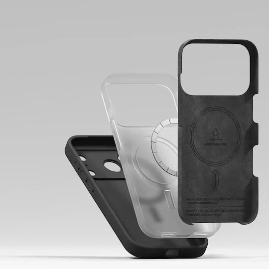 Ringke Silicone Magnetic Back Cover Σιλικόνης Μαύρο (iPhone 17 Pro Max) - Image 6