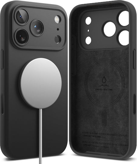 Ringke Silicone Magnetic Back Cover Σιλικόνης Μαύρο (iPhone 17 Pro Max) - Image 10