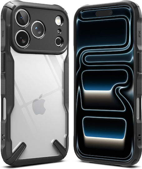 Ringke Fusion X Back Cover Σιλικόνης / Πλαστικό με Λουράκι Μαύρο (iPhone X / Xs) - Image 3