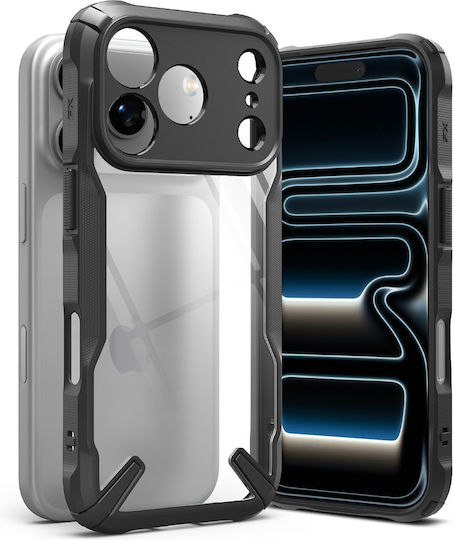 Ringke Fusion X Back Cover Σιλικόνης / Πλαστικό με Λουράκι Μαύρο (iPhone X / Xs) - Image 4