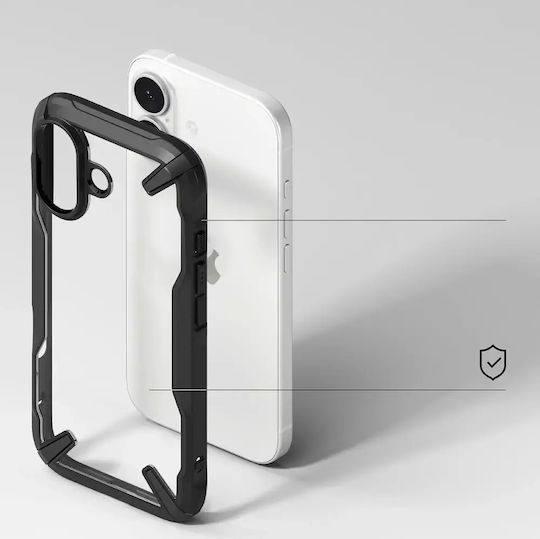 Ringke Fusion X Back Cover Σιλικόνης / Πλαστικό με Λουράκι Μαύρο (iPhone X / Xs) - Image 6