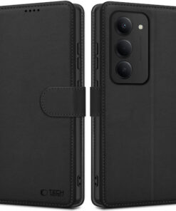 Tech-Protect Wallet Δερματίνης / Σιλικόνης Μαύρο (Redmi 15) TPWALXIAR15