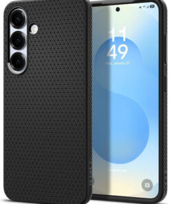 Alternative view of Spigen Liquid Air Back Cover Σιλικόνης Σετ με Τζαμάκι Μαύρο (Galaxy S25) ACS09000