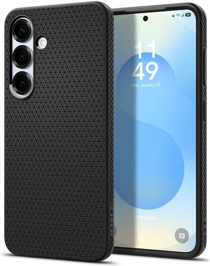 Spigen Liquid Air Back Cover Σιλικόνης Σετ με Τζαμάκι Μαύρο (Galaxy S25) ACS09000 - Image 2