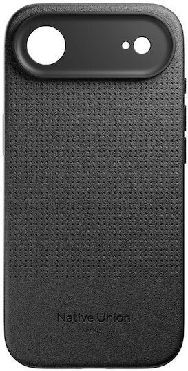 Native Union 360 Full Cover Σιλικόνης / Δερμάτινο Μαύρο (iPhone Air)