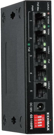 Edimax GS-1105PE Managed L2 PoE Switch με 5 Θύρες Gigabit (1Gbps) Ethernet - Image 3