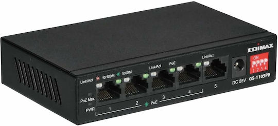 Edimax GS-1105PE Managed L2 PoE Switch με 5 Θύρες Gigabit (1Gbps) Ethernet - Image 5