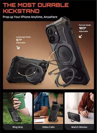 Supcase Ub Grip Mag Back Cover Σιλικόνης / Πλαστικό Μαύρο (iPhone 17) - Image 4