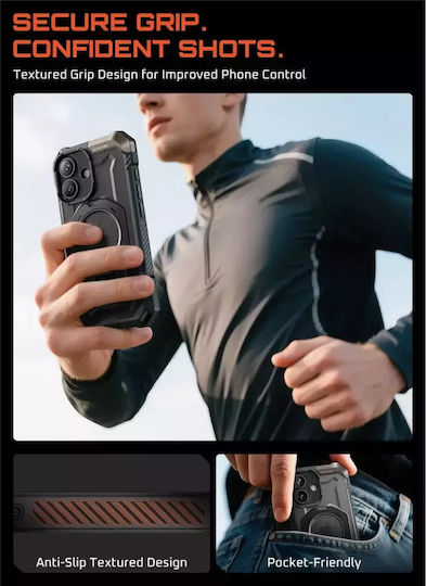 Supcase Ub Grip Mag Back Cover Σιλικόνης / Πλαστικό Μαύρο (iPhone 17) - Image 3