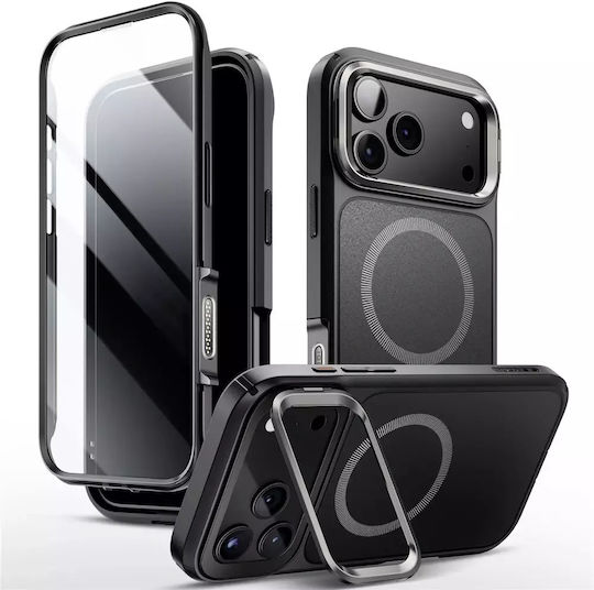 Supcase Iblsn Ares Book Πλαστικό / Σιλικόνης / Tempered Glass 2mm Μαύρο (iPhone 17 Pro) - Image 6