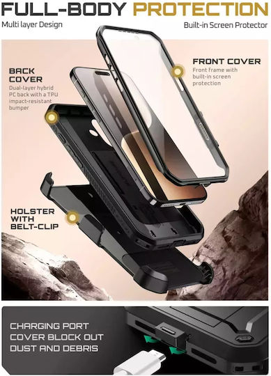 Supcase Back Cover Tempered Glass Μαύρο (iPhone 17 Pro) - Image 2