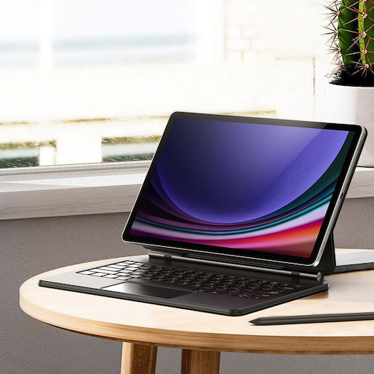 Dux Ducis Flip Cover Δερμάτινη Ανθεκτική με Πληκτρολόγιο Μαύρη (Samsung Galaxy Tab S9+, S8+, S7+) - Image 3