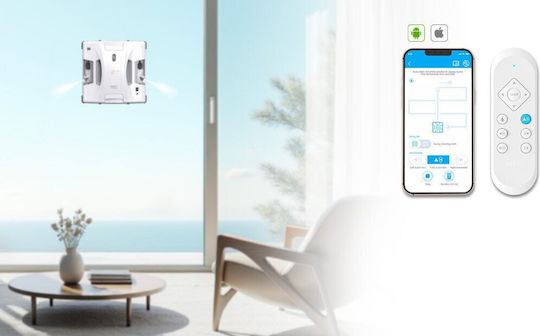 Hobot S7 Pro Καθαριστής Τζαμιών Ρομπότ Μπαταρίας Λευκός - Image 4