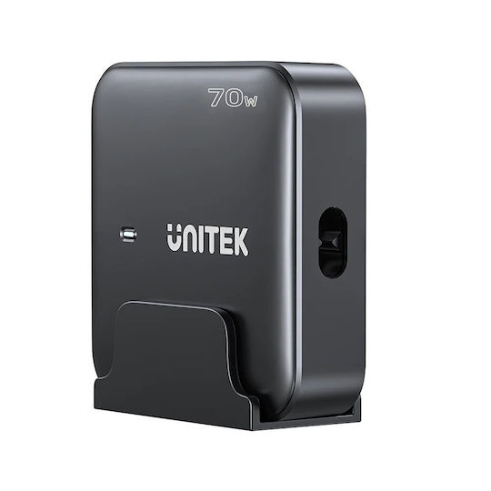 Unitek Βάση Φόρτισης GaN με 2 Θύρες USB-A και 2 Θύρες USB-C 70W Quick Charge 3.0 σε Μαύρο χρώμα (P1228ABK) - Image 3