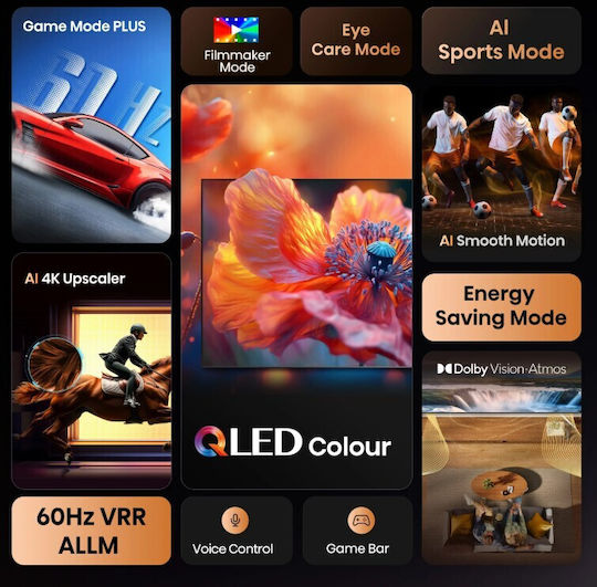 Hisense Smart Τηλεόραση 43" 4K UHD QLED E7Q HDR (2025) 43E7Q - Image 4
