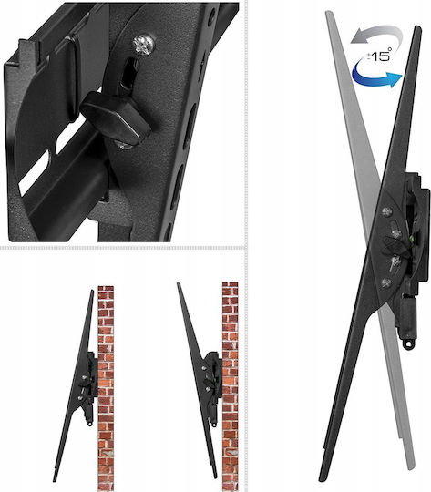 King Mount UCH-SCI-KMNT-013 Βάση Τηλεόρασης Τοίχου έως 65" και 45kg - Image 2