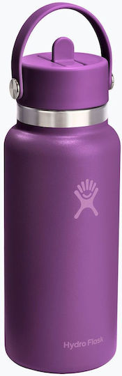 Hydro Flask Μπουκάλι Θερμός Ανοξείδωτο 945ml Beachplum με Καλαμάκι - Image 2