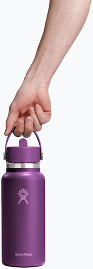 Hydro Flask Μπουκάλι Θερμός Ανοξείδωτο 945ml Beachplum με Καλαμάκι - Image 3