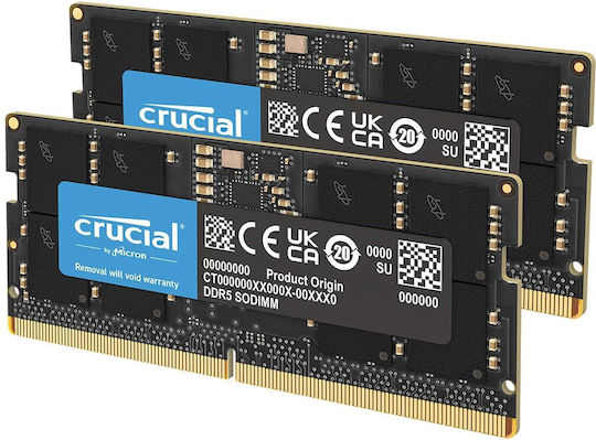 Crucial DDR5 48GB RAM με 2x24GB Modules και Ταχύτητα 5600 για Laptop CT2K24G56C46S5 - Image 2