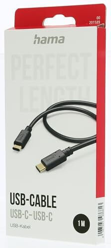 HAMA USB 2.0 Cable USB-C male - USB-C Μαύρο 1m (00201589) - Image 3