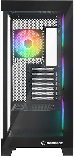Rampage Hydra V2 Gaming Midi Tower Κουτί Υπολογιστή με Πλαϊνό Παράθυρο Μαύρο - Image 3