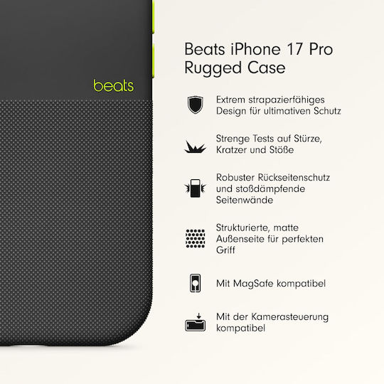 Beats Rugged Back Cover Πλαστικό Everest Black (iPhone 17 Pro) MGJM4LL/A - Image 3
