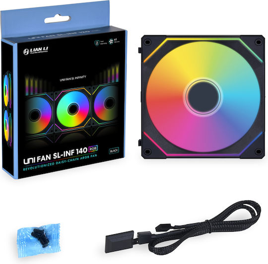 Lian Li UNI Fan SL-Infinity Reverse Blade Case Fan 120mm με ARGB Φωτισμό και Σύνδεση 3-Pin / 4-Pin PWM - Image 8