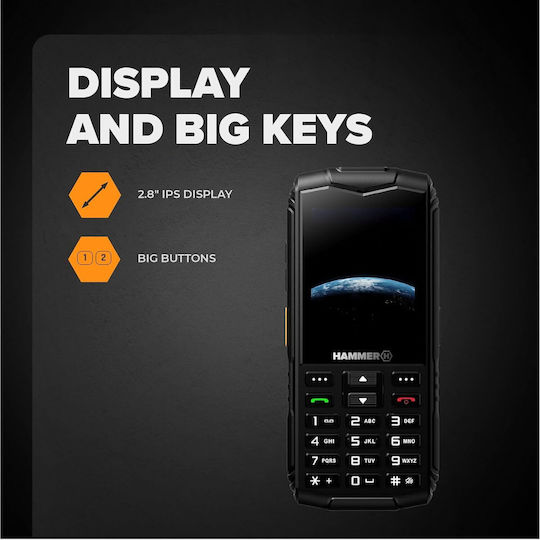 Hammer Horizon LTE Dual SIM Ανθεκτικό Κινητό Μαύρο - Image 3