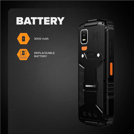 Hammer Horizon LTE Dual SIM Ανθεκτικό Κινητό Μαύρο - Image 8