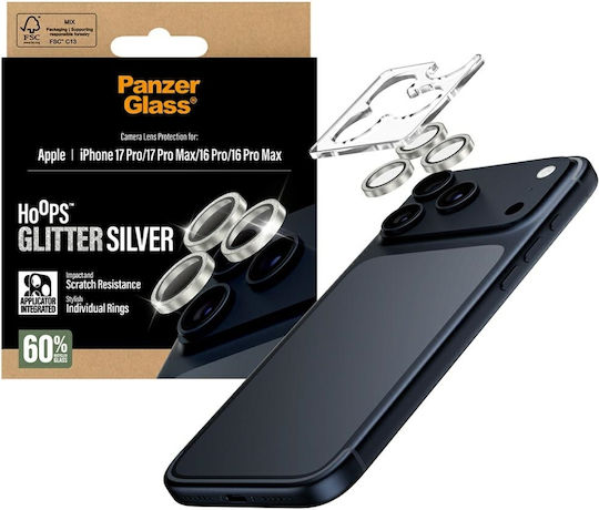 PanzerGlass Hoops Προστασία Κάμερας Tempered Glass Ασημί για το iPhone 17 Pro, iPhone 17 Pro Max, iPhone 16 Pro PG15828 - Image 4