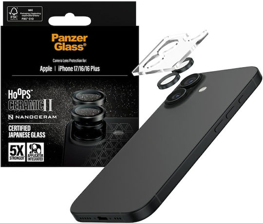 PanzerGlass Hoops Ceramic Προστασία Κάμερας Tempered Glass Διάφανο για το iPhone 17, iPhone 16, iPhone 16 Plus PG53111 - Image 4