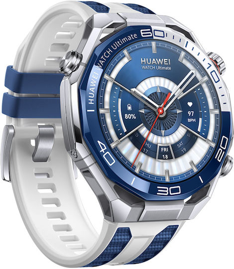 Huawei Watch Ultimate 2 Stainless Steel 48mm Αδιάβροχο με SIM και Παλμογράφο (Μπλε) - Image 2