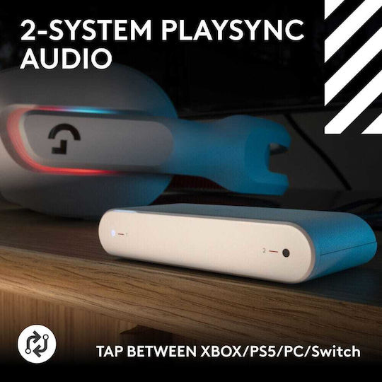Logitech G Astro A20 X Ασύρματο Over Ear Gaming Headset με σύνδεση Bluetooth / USB Λευκό - Image 2