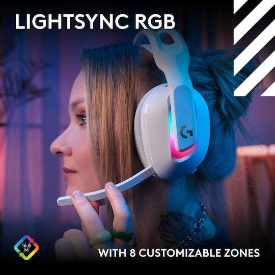 Logitech G Astro A20 X Ασύρματο Over Ear Gaming Headset με σύνδεση Bluetooth / USB Λευκό - Image 5