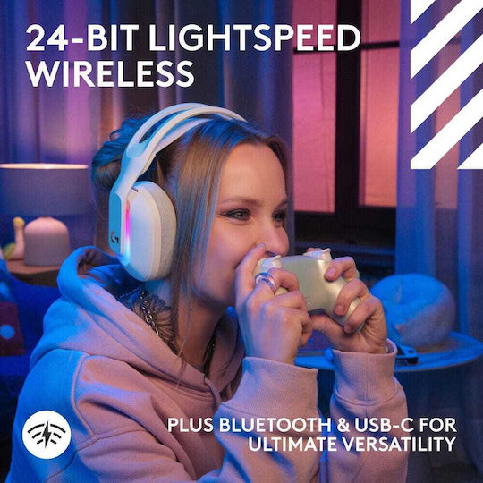 Logitech G Astro A20 X Ασύρματο Over Ear Gaming Headset με σύνδεση Bluetooth / USB Λευκό - Image 9