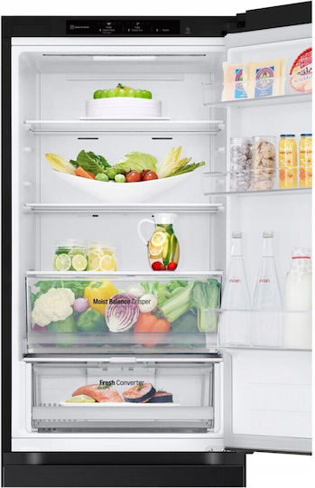 LG Ψυγειοκαταψύκτης 344lt Total NoFrost Υ186xΠ59.5xΒ68.2εκ. Μαύρος GBV3100EEP - Image 9