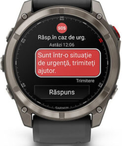 Alternative view of Garmin Fenix 8 Pro Titanium 51mm Αδιάβροχο Smartwatch με eSIM και Παλμογράφο (Graphite/Black Silicone)