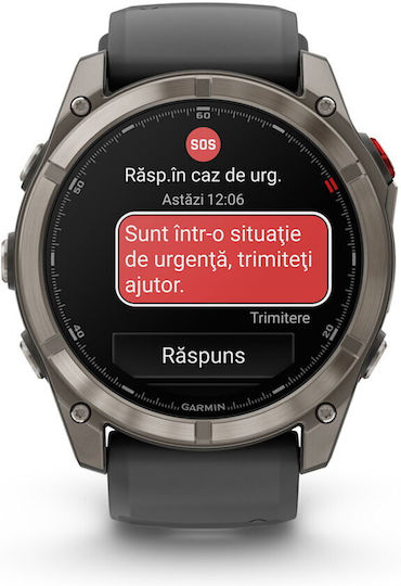 Garmin Fenix 8 Pro Titanium 51mm Αδιάβροχο Smartwatch με eSIM και Παλμογράφο (Graphite/Black Silicone) - Image 2
