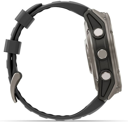 Garmin Fenix 8 Pro Titanium 51mm Αδιάβροχο Smartwatch με eSIM και Παλμογράφο (Graphite/Black Silicone) - Image 4